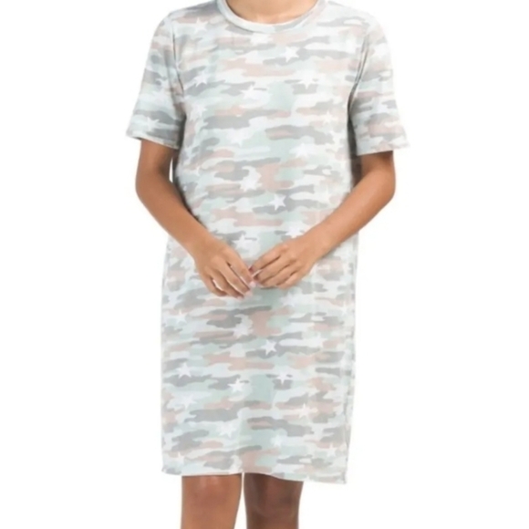 Lucky Brand Camouflage & Stars T-shirt Dress - Picture 1 of 12